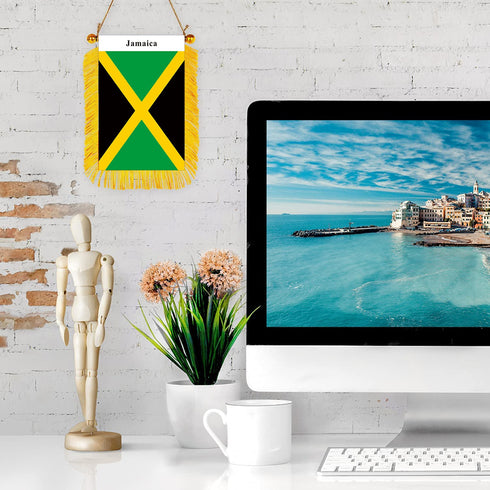 Jamaica Rearview Mirror Flag - CaribeHeart Jamaica